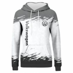 Жіноче 3D худі Volkswagen logo and grunge