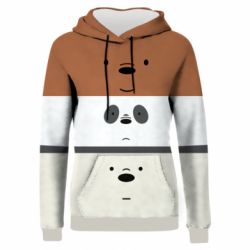 Жіноче 3D худі We bare bears ice cream-PrintSalon Жіноче 3D худі We bare bears ice cream