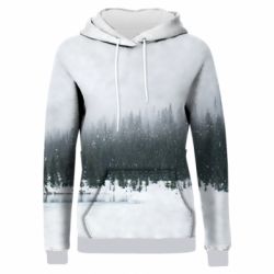 Жіноче 3D худі Winter forest