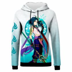 Жіноче 3D худі Xiao Anemo Genshin Impact