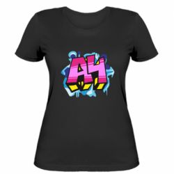 Женская футболка А4 Граффити - PrintSalon
