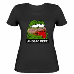 Женская футболка Аhegao PePe - PrintSalon