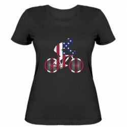 Женская футболка American cyclist - PrintSalon