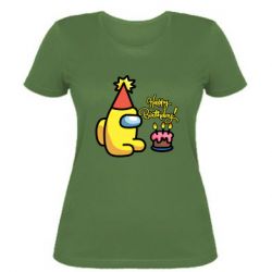 Жіноча футболка Among Us Happy Birthday - PrintSalon