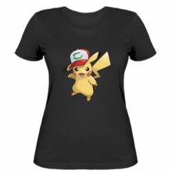 Женская футболка Ash's hat Pikachu - PrintSalon