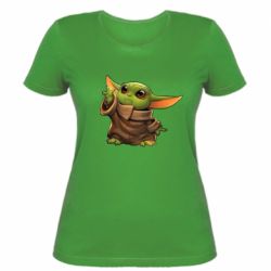 Жіноча футболка Baby Yoda Force - PrintSalon