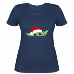 Жіноча футболка Baby Yoda Santa - PrintSalon