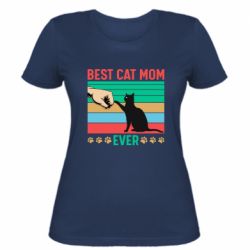 Женская футболка Best cat mom ever - PrintSalon