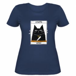 Женская футболка Чорний кіт - Смерть катам - PrintSalon