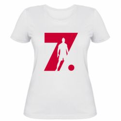 Женская футболка Cristiano Ronaldo Silhouette Art - PrintSalon