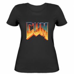 Женская футболка Cum Doom logo - PrintSalon