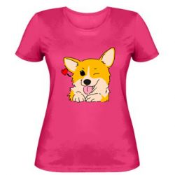 Женская футболка Cute Corgi Puppy - PrintSalon