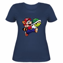 Женская футболка Cute Mario with turtle - PrintSalon