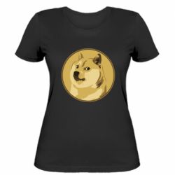 Женская футболка Dogecoin - PrintSalon