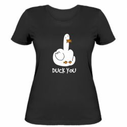 Женская футболка Duck you - PrintSalon