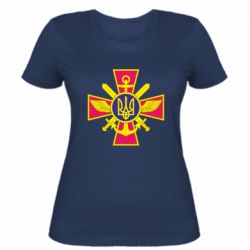 Женская футболка Эмблема ВСУ - PrintSalon