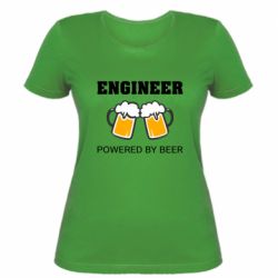 Женская футболка Engineer Powered By Beer - PrintSalon