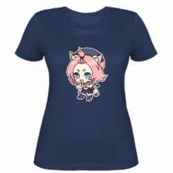 Женская футболка Genshin Impact chibi Diona - PrintSalon