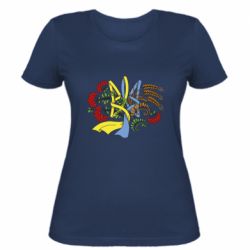 Жіноча футболка Герб колоски і калина - PrintSalon