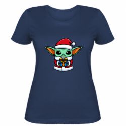 Женская футболка Grogu Santa Claus - PrintSalon