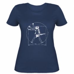 Женская футболка Guitarist Da Vinci - PrintSalon