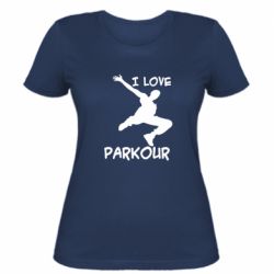 Женская футболка I love parkour - PrintSalon