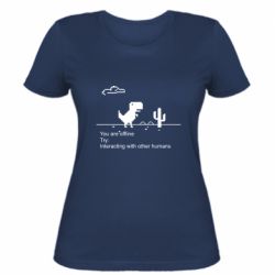 Женская футболка Internet Dinosaur - PrintSalon