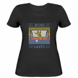 Женская футболка Jesus will save - PrintSalon