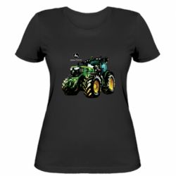 Жіноча футболка John Deere Tractor and logo - PrintSalon