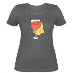 Женская футболка Качка і келих вина - PrintSalon