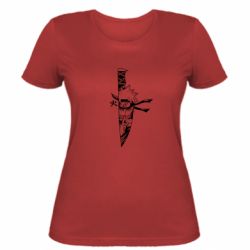 Женская футболка Kakashi knife