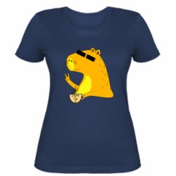 Женская футболка Капибара Программист - PrintSalon