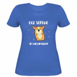 Женская футболка Корги оптимист - PrintSalon