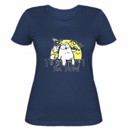 Женская футболка Кот Саймона, хочу на море - PrintSalon