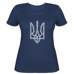 Жіноча футболка Креативний герб України. - PrintSalon