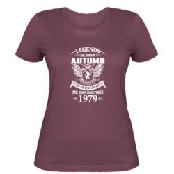 Женская футболка Легенды рождаются. Ваш месяц год рождения (англ.) - PrintSalon