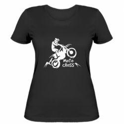 Женская футболка Motocross sport - PrintSalon
