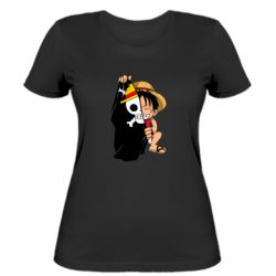 Женская футболка One piece chibi Luffy - PrintSalon