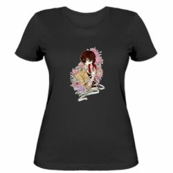 Женская футболка Osamu Dazai in flowers