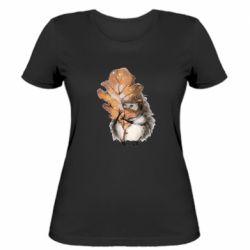 Женская футболка Осенний ежик - PrintSalon