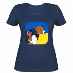 Женская футболка Патрон на фоне флага - PrintSalon