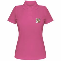 Женское поло Baby Groot And Unicorn - PrintSalon