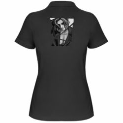 Женское поло Black and white Damiano - PrintSalon