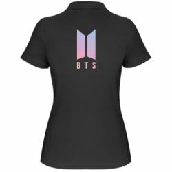 Женское поло BTS gradient logo - PrintSalon