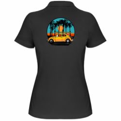 Женское поло Car and sunset - PrintSalon