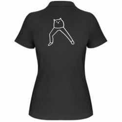 Женское поло Cat in pants - PrintSalon