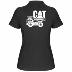 Женское поло CAT logo and truck - PrintSalon