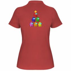 Жіноче поло Christmas Tree Among Us - PrintSalon