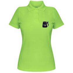 Женское поло Coffee And Cat - PrintSalon