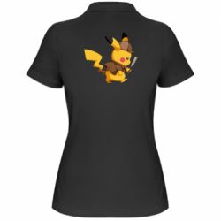 Женское поло Cute Detective Pikachu - PrintSalon